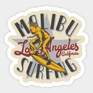 Malibu Surfers old school los angeles vintage Sticker